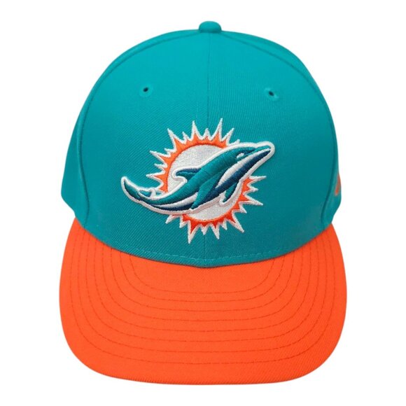 New Era 9Fifty Miami Dolphins Snapback Cap Trucker Embroidered 3D Logo NFL Hat - Picture 9 of 14